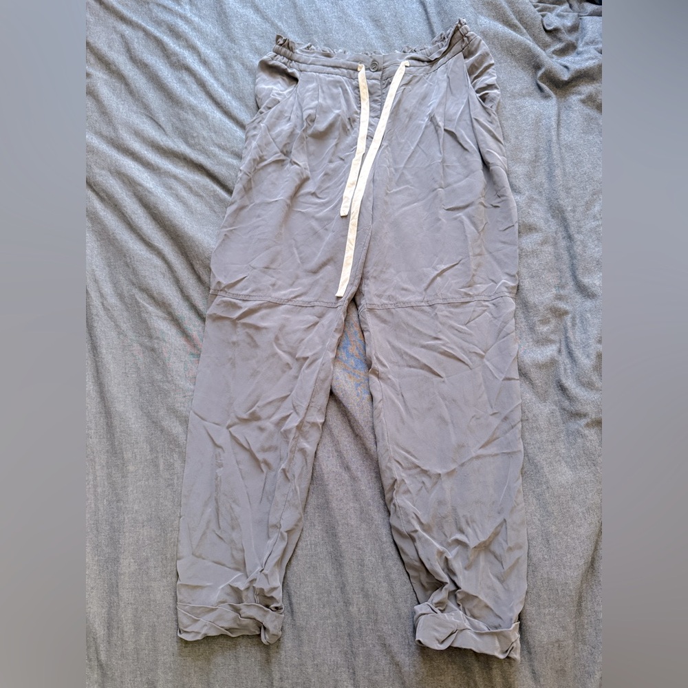 Wilfred Grey Silk Pants